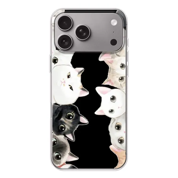 Чохол з принтом «Погляд котиків» для Apple iPhone 18 Pro Max Чохол з принтом «Погляд котиків» для Apple iPhone 18 Pro Max