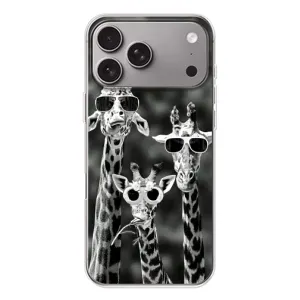 Силіконовий чохол з КАРТИНКАМИ літо для Apple iPhone 18 Pro Max (AlphaPrint) (Жирафи в окулярах)