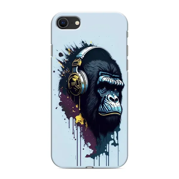 Чехол с принтом «Горилла в наушниках» для iPhone 8