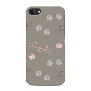 Чехол с рисунком кот на iPhone 8 (Лапы и усы)