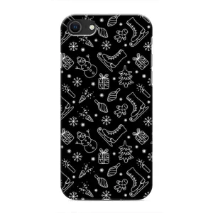 Новорічні, Святкові Чохли для iPhone 8 - 2024 год (Новорічний фон)