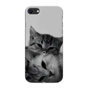 Чехол с рисунком кот на iPhone 8 (Пара котов)