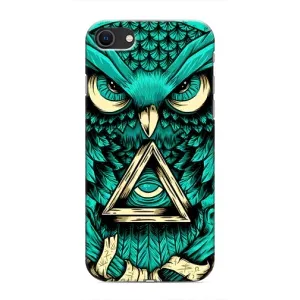 Чехол с птицами на iPhone 8 (VPrint) (Сова с глазом)