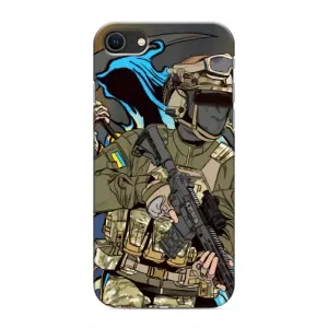 Чехлы с картинкой ЗСУ для iPhone 8 (AlphaPrint) (Воїн ЗСУ)