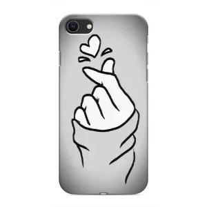 Чохол з принтом для iPhone 8 (AlphaPrint - Знак сердечка) (Значок Love)