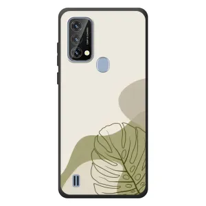 Силконовий чохол з принтом в квітах на Blackview A50 (Зелена монстера дизайн)