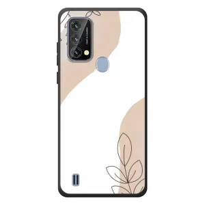 Силконовий чохол з принтом в квітах на Blackview A50 (Нюдова гілочка абстракція)