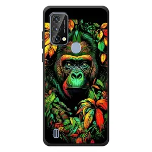 Чохол з Мавпами Blackview A50 - (AlphaPrint) (Мавпа в квітах)