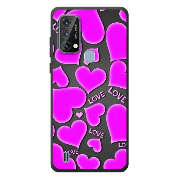 Чохол з принтом «Pink hearts» для Blackview A50