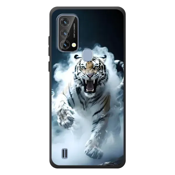Чохол з принтом «Білий тигр у диму» для Blackview A50