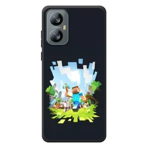 Чехол Майнкрафт на Blackview A52 Pro (AlphaPrint) Minecraft (персонажи Minecraft)