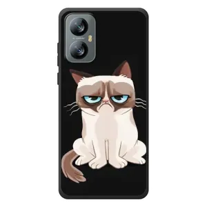 Чехол с принтом для Blackview A52 (AlphaPrint) Модные коты (Грустный кот)
