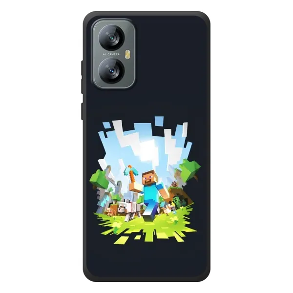 Чохол з принтом «персонажі Minecraft» для Blackview A52