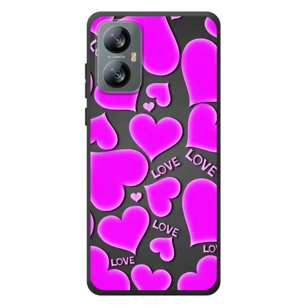 Чехол с принтом «Pink hearts» для Blackview A52