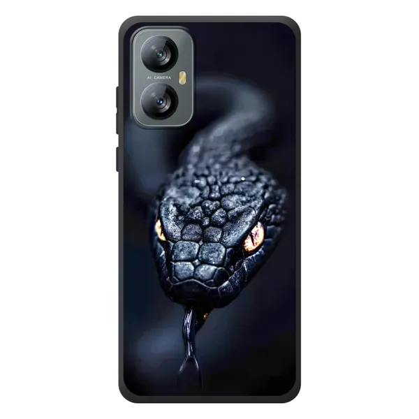 Чехол с принтом «Черная змея» для Blackview A52