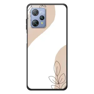 Силконовий чохол з принтом в квітах на Blackview A53 (Нюдова гілочка абстракція)