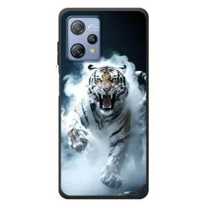 Чохол з картинкою 'Хижаки' для Blackview A53 (Білий тигр у диму)