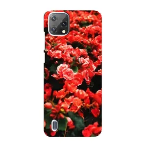 Чехлы с Цветами для Blackview A55 (VPrint) (Цветы красные)