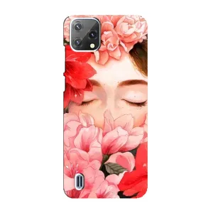 Чехлы (ART) Цветы на Blackview A55 (VPrint) (Глаза в цветах)