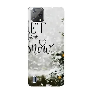 Новогодние, Праздничные Чехлы для Blackview A55 - 2024 год (Let it snow)