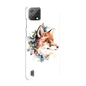 Чехлы с картинкой Лисички для Blackview A55 (VPrint) (Лисичка в цветочках)
