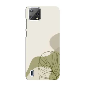 Силиконовый чехол с принтом в цветах на Blackview A55 (Зеленая монстера дизайн)