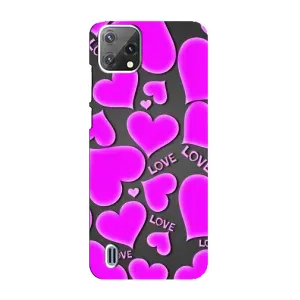 Чехлы для любимой на Блеквью А55 (VPrint) (Pink hearts)