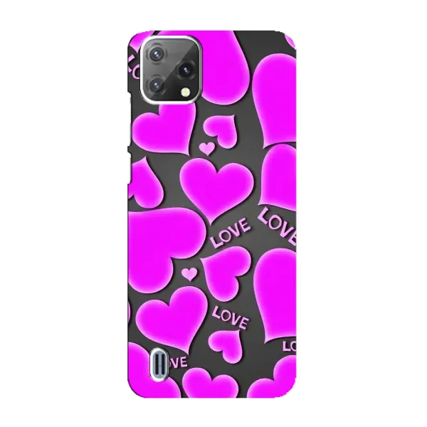 Чехол с принтом «Pink hearts» для Blackview A55