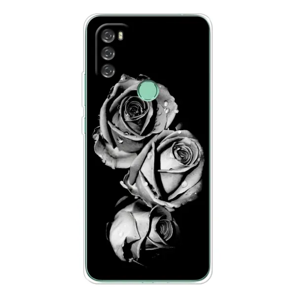 Чехол с принтом «Черная роза» для Blackview A70 Pro