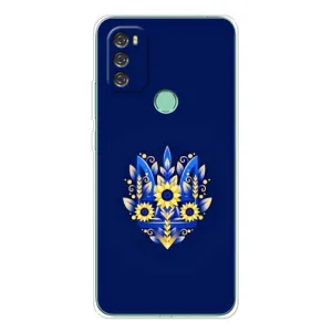 Чохли для Blackview A70 Pro Укр. Символіка (AlphaPrint) (Квітковий Герб)