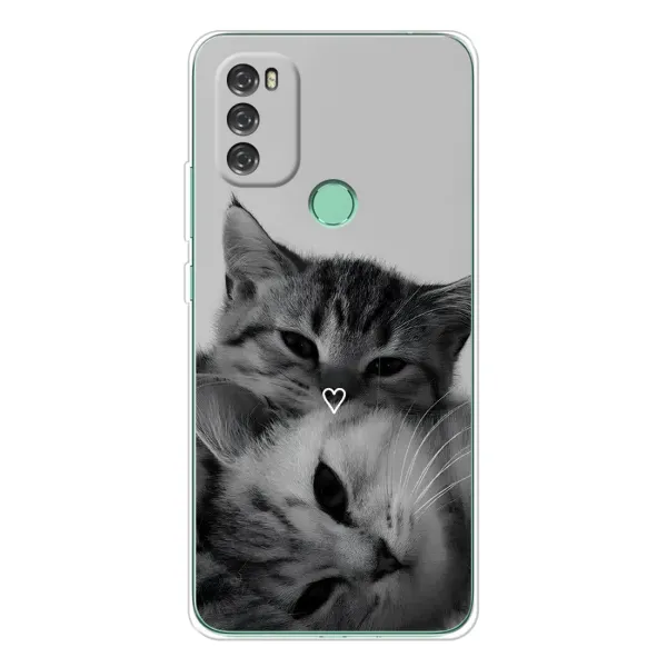 Чехол с принтом «Пара котов» для Blackview A70 Pro