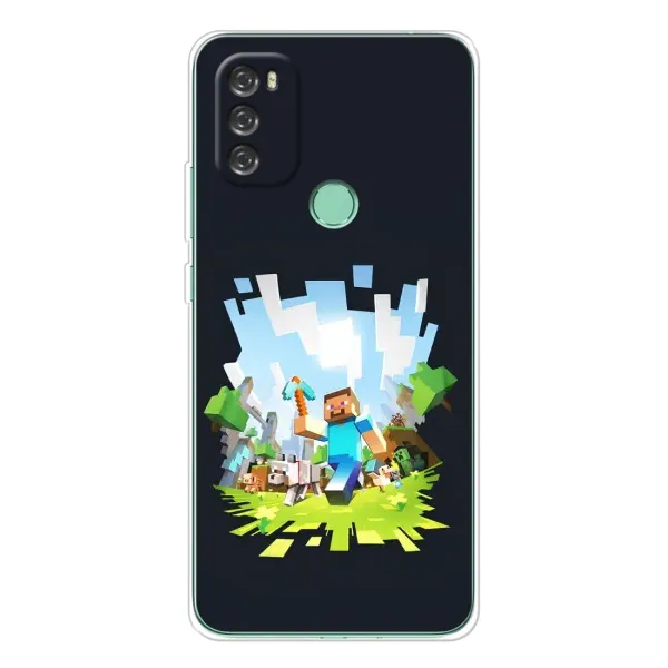 Чехол с принтом «персонажи Minecraft» для Blackview A70 Pro
