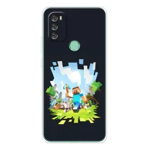 Чехол Майнкрафт на Blackview A70 (AlphaPrint) Minecraft (персонажи Minecraft)