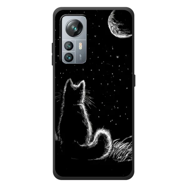 Чохол з принтом «Котик і місяць» для Blackview A85