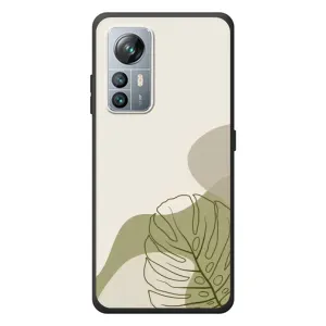 Силконовий чохол з принтом в квітах на Blackview A85 (Зелена монстера дизайн)