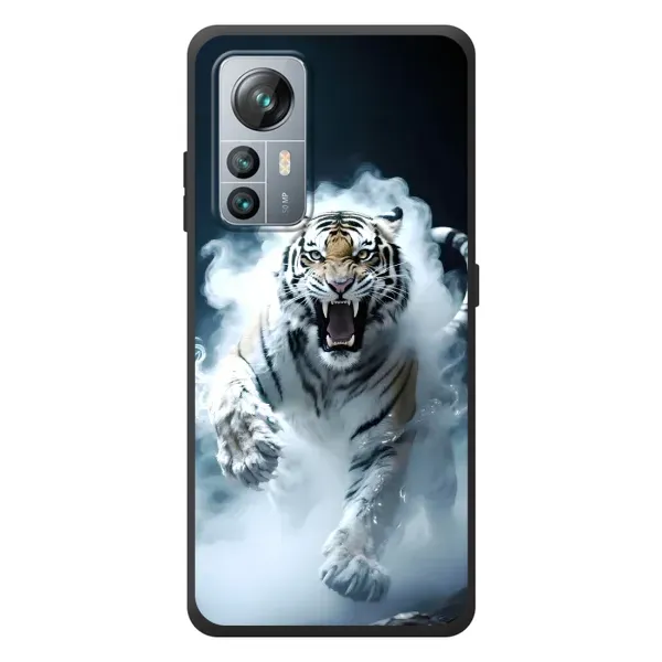 Чохол з принтом «Білий тигр у диму» для Blackview A85