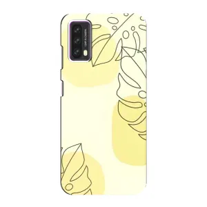 Силконовий чохол з принтом в квітах на Blackview A90 (Жовта монстера арт)