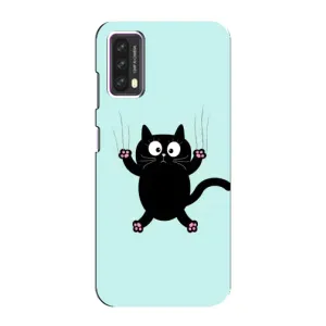 Чехол с принтом для Blackview A90 (AlphaPrint) Модные коты (Падающий кот)