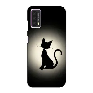 Чехол с принтом для Blackview A90 (AlphaPrint) Модные коты (Силуэт котика)
