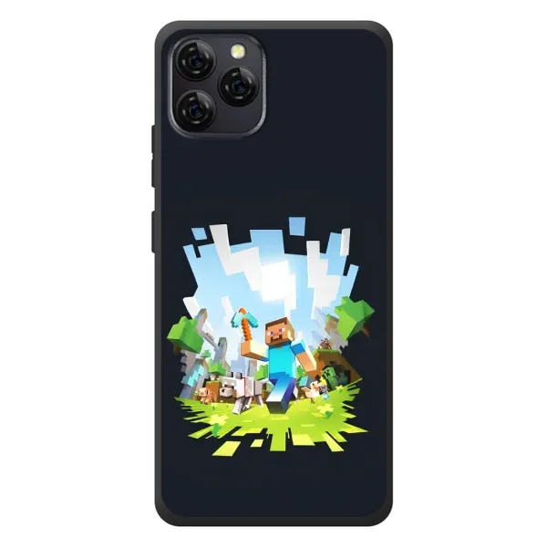 Чехол с принтом «персонажи Minecraft» для Blackview A95