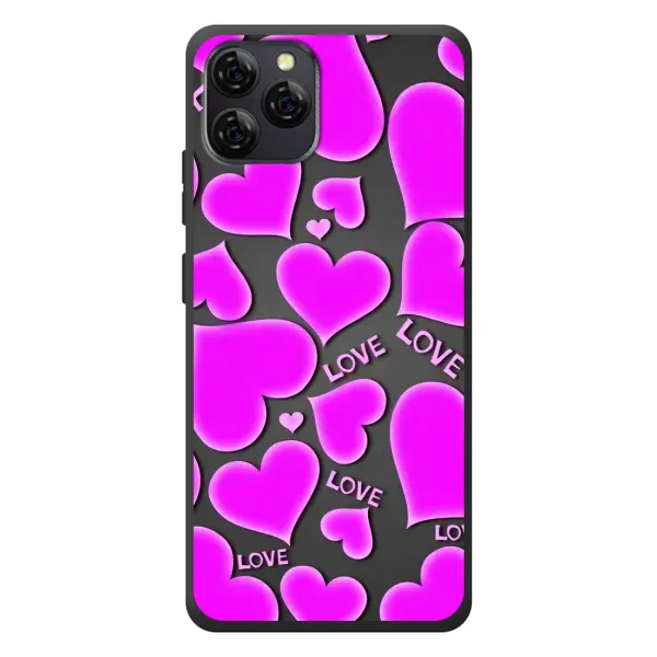 Чехол с принтом «Pink hearts» для Blackview A95