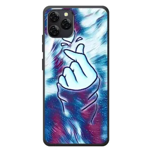 Чохол з принтом для Blackview A95 (AlphaPrint - Знак сердечка) (Радужне серце)