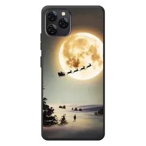Новорічні, Святкові Чохли для Blackview A95 - 2024 год (Санта на місяці)