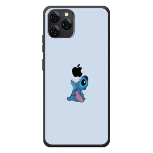 Чехол с принтом Стич на Blackview A95 (Stitch apple)
