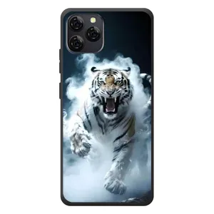 Чехол с картинкой «Хищники» для Blackview A95 (Белый тигр в дыму)