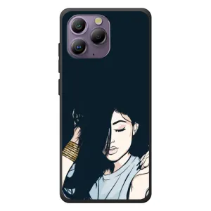 Чехол с печатью для Blackview A96 - (Мода) (AlphaPrint) (Красивая девочка)