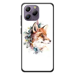 Чехлы с картинкой Лисички для Blackview A96 (VPrint) (Лисичка в цветочках)