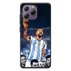 Чехлы для Blackview A96 (Leo чемпион) (AlphaPrint) (Месси с кубком)