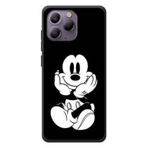 Эксклюзивный чехол для Blackview A96 (AlphaPrint - Мультяшные) (Микки на черном)