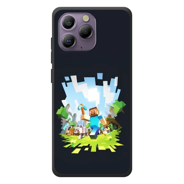 Чехол с принтом «персонажи Minecraft» для Blackview A96
